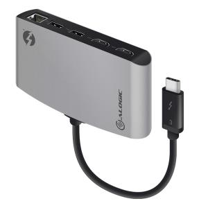 ThunderBolt 3 Dual HDMI PORTABLE Docking Station with 4K - Space Grey- 2 x USB-A (1X USB 3.1